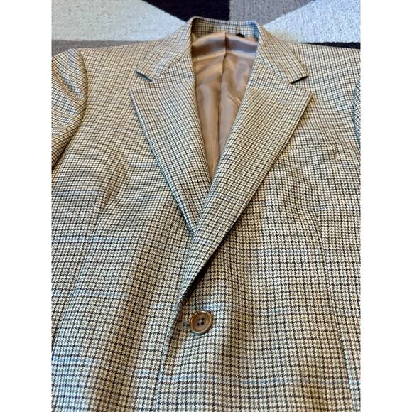 Brooks Brothers Made in Italy Houndstooth Tweed Wool 2Btn Blazer Jacket Sz. 39R - Picture 12 of 16